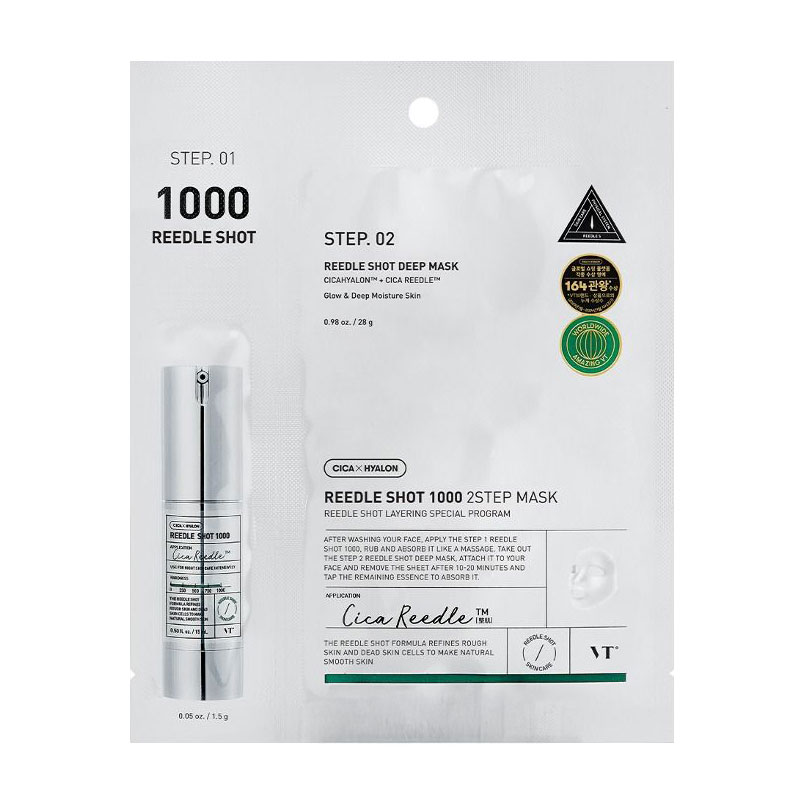 Тканинна маска для обличчя VT Cosmetics Reedle Shot 1000 2-Step Mask, 1 шт