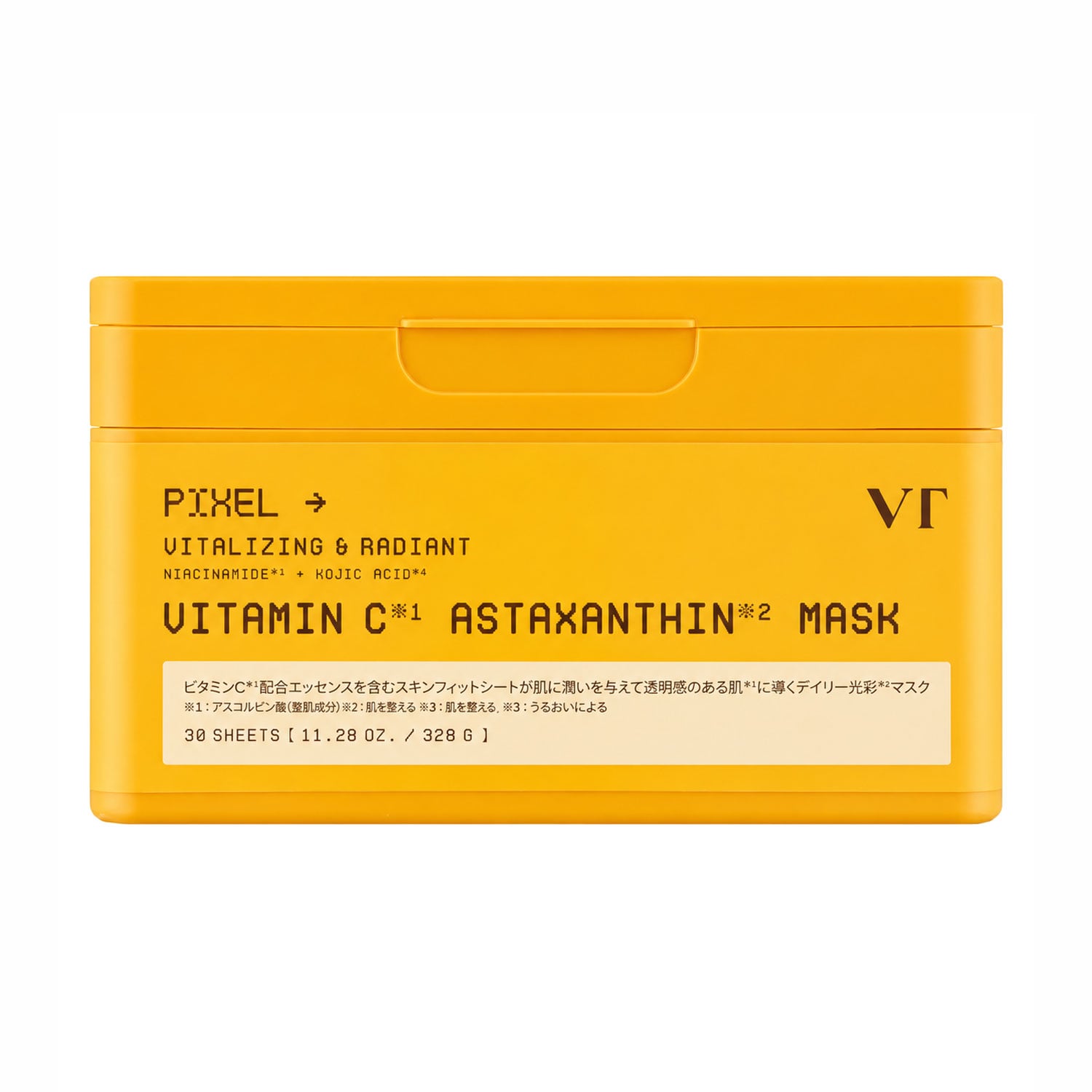 Тканинна маска для обличчя VT Cosmetics Vitamin C + Astaxanthin Mask з вітаміном C та астаксантином, 30 шт